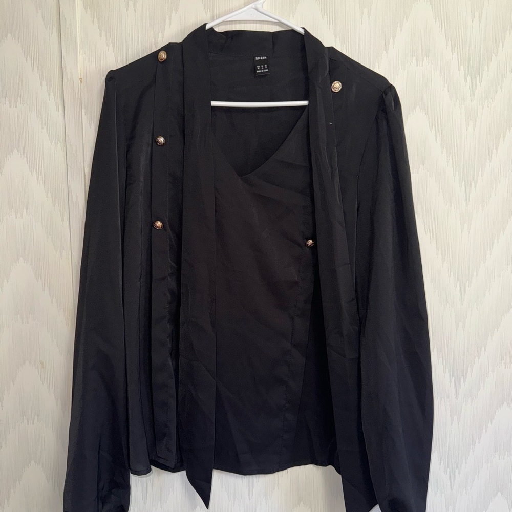Black Women's Jacket by SHEIN
